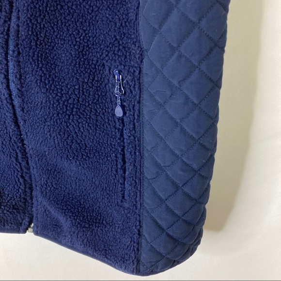 3/$30 Vineyard Vines | Navy Quilted Fleece Full Zip Vest XS - Picture 4 of 8
